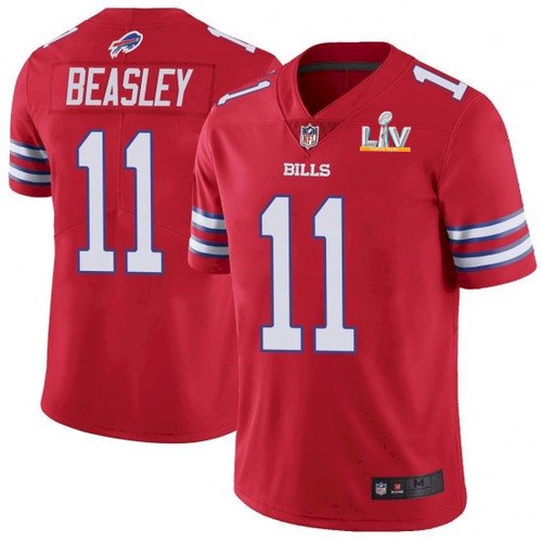 Men's Buffalo Bills #11 Cole Beasley Red NFL 2021 Super Bowl LV Stitched Jersey Men's Buffalo Bills #11 Cole Beasley Red NFL 2021 Super Bowl LV Stitched Jersey